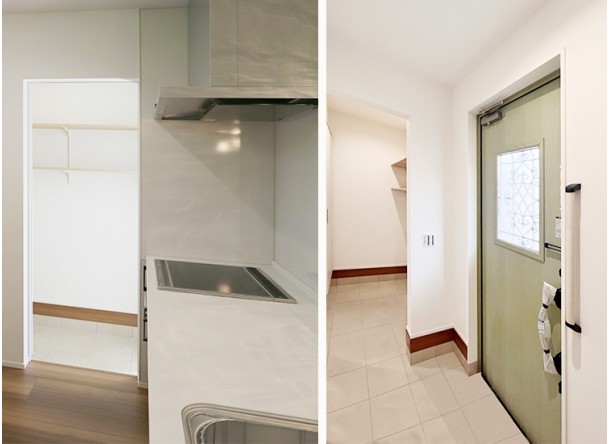 玄関からキッチンへと　　　　　　　　　　　　　　　　　　　　　　　　　　　　　　　　　　　　　　　　　　　　　　　　　　　　　　つながる土間空間