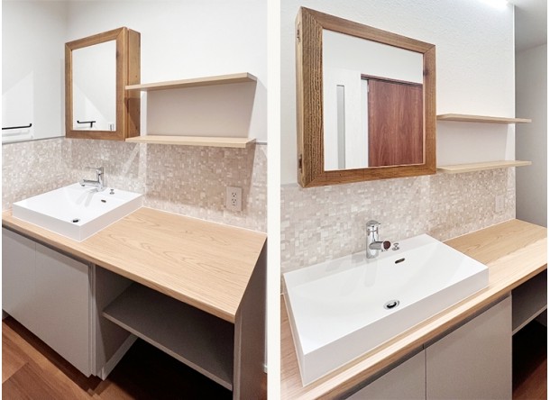 こだわりをうつす、　　　　　　　　　　　　　　　　　　　　　　　　　　　　　　　　　　　　　　　　洗面空間