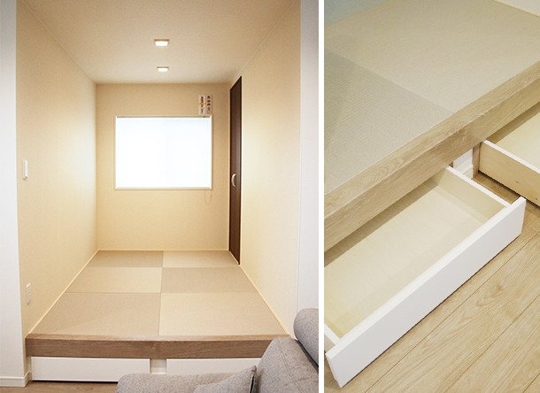 収納と多目的に使用できるスペース